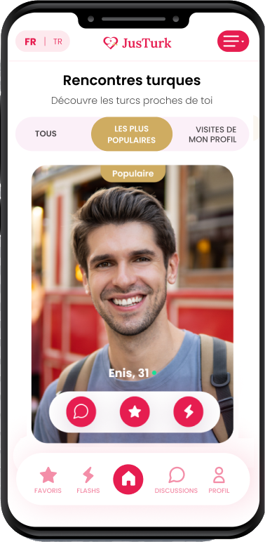 Aperçu de l'application web JusTurk : les profils